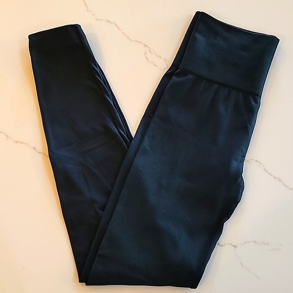 New Mix Pants - New Mix Fleece Lined Legging, Size L, Jet Black